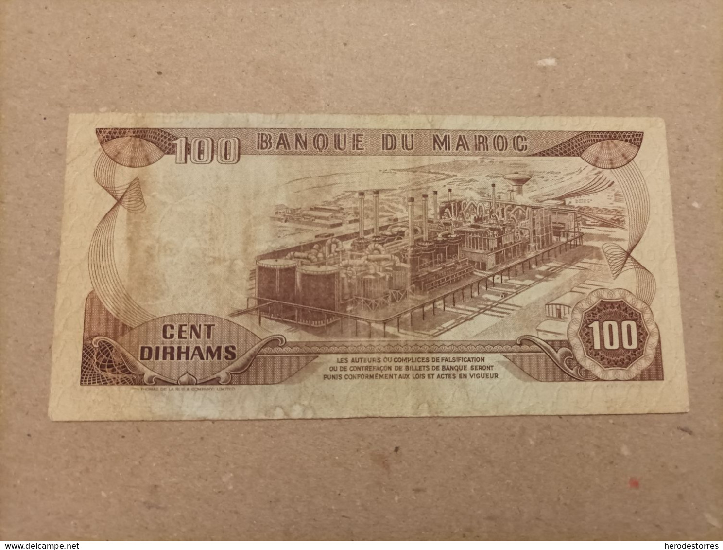 Billete De Marruecos De 100 Dirhams, Año 1985 - Marokko