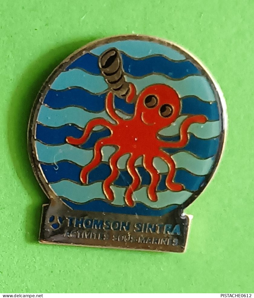 Pin's Thomson Sintra Activités Sous-marines Pieuvre - Buceo