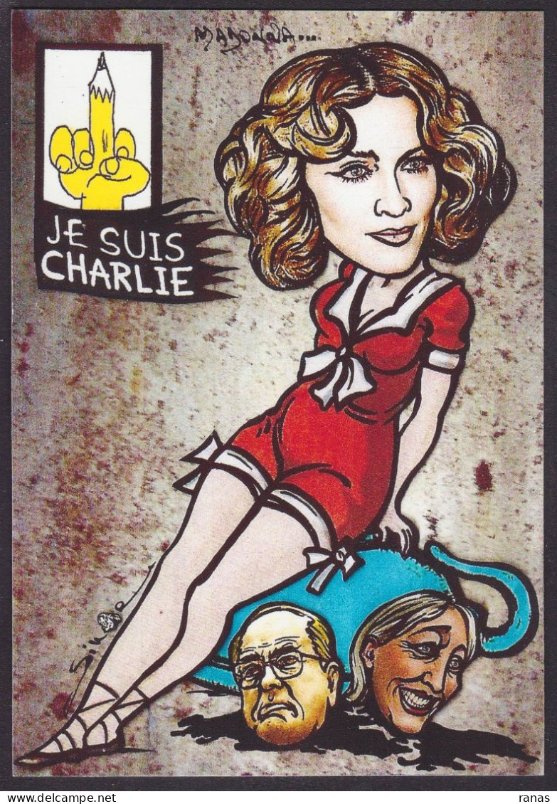 CPM CHARLIE 30 Ex. Numérotés Signés Par JIHEL Madonna - Comics