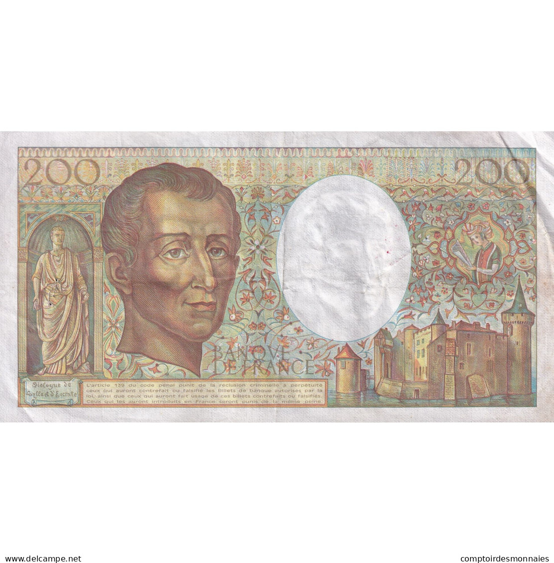 France, 200 Francs, Montesquieu, 1981, P.004, TTB, Fayette:70.1, KM:155a - 200 F 1981-1994 ''Montesquieu''