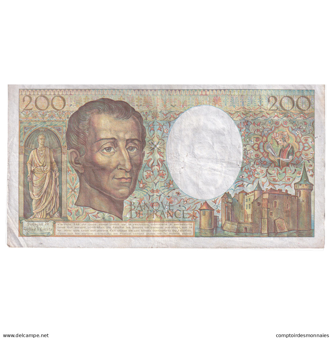 France, 200 Francs, Montesquieu, 1982, Y.009, TTB, Fayette:70.3, KM:155a - 200 F 1981-1994 ''Montesquieu''