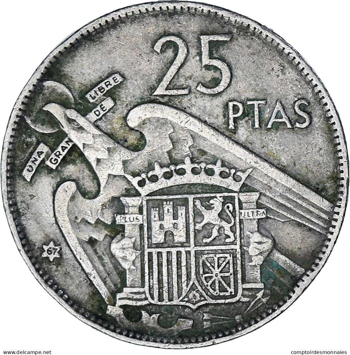 Espagne, 25 Pesetas, 1967 - 25 Pesetas