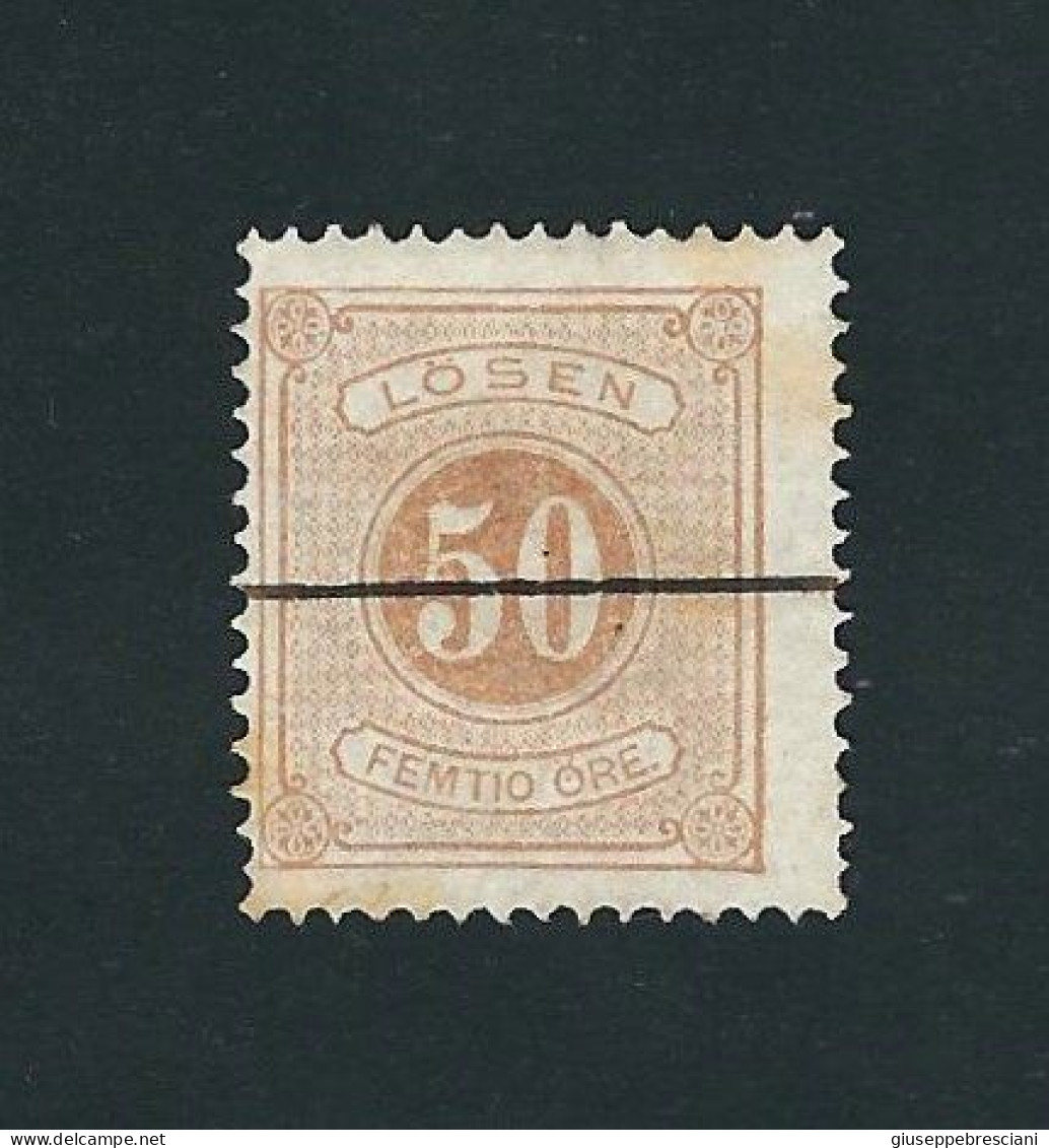 SVERIGE 1874-77 - Valore In Un Cerchio - 50 Öre - D14 - Yv 9B/Mi 9A - Segnatasse