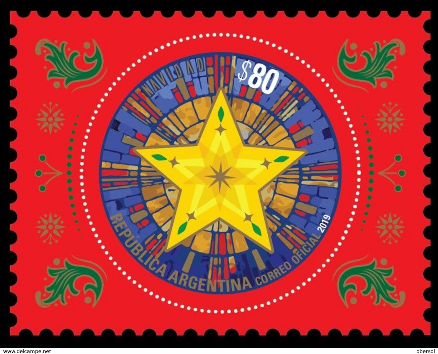 Argentina 2019 Christmas Star MNH Stamp - Neufs