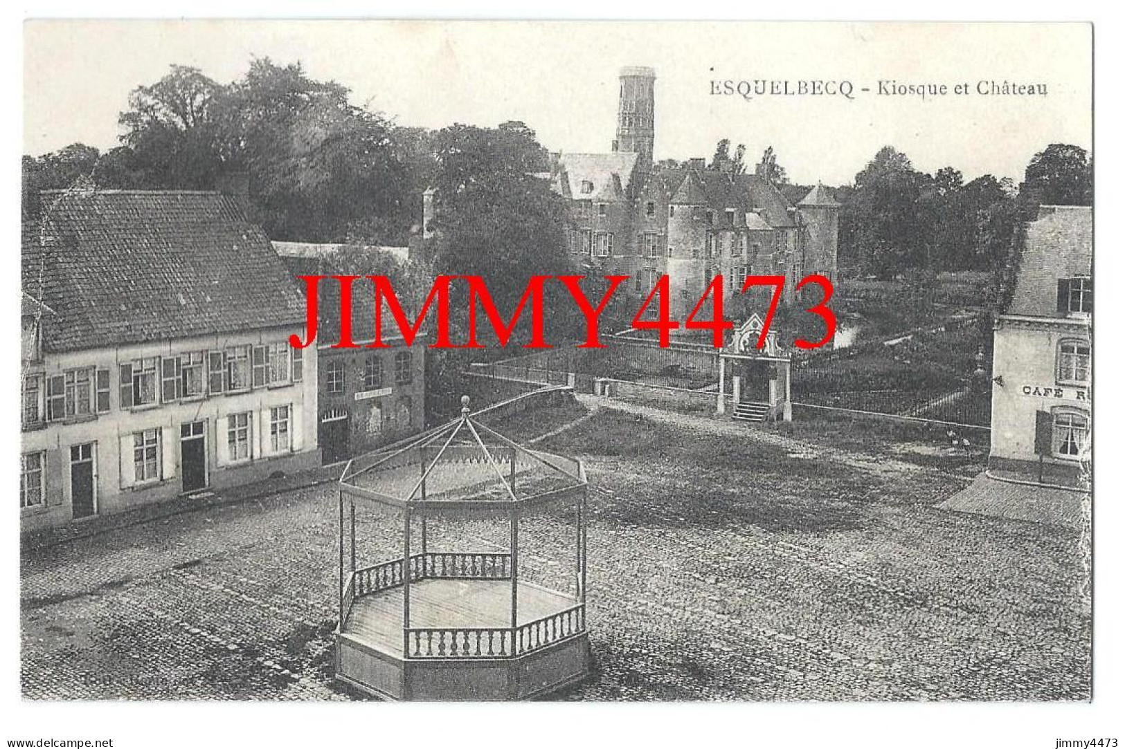 CPA - ESQUELBECQ - Kiosque Et Château ( Canton De Wormhout Nord ) Edit-Imp. M. T. Limoges - Wormhout