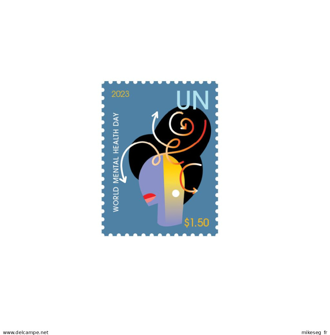 ONU New-York 2023 - "OMS WHO - World Mental Health Day" ** - Unused Stamps