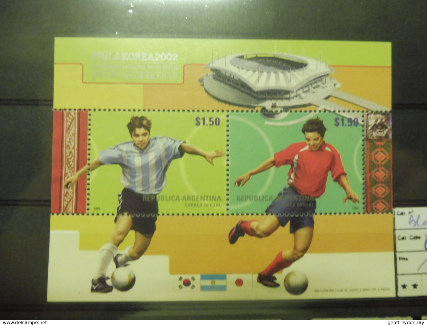 Argentine Argentina Bloc 79 Blok Block Sheet  Neuve ** Mnh ( Football Soccer Voetbal ) 2002 - 2002 – Zuid-Korea / Japan