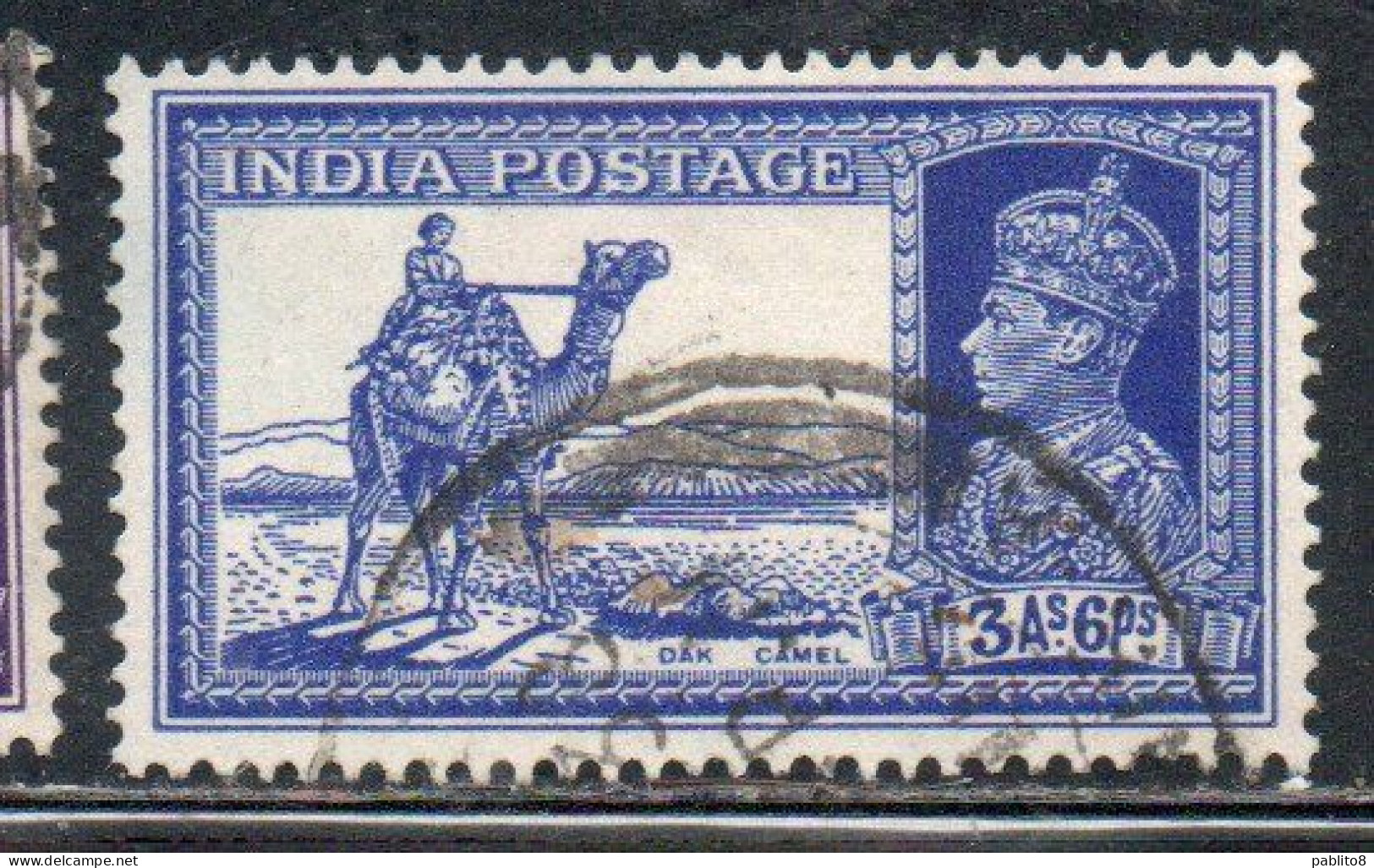 INDIA INDE 1937 1940 KING GEORGE VI DAK CAMEL 3a6p USED USATO OBLITERE' - 1936-47 Roi Georges VI