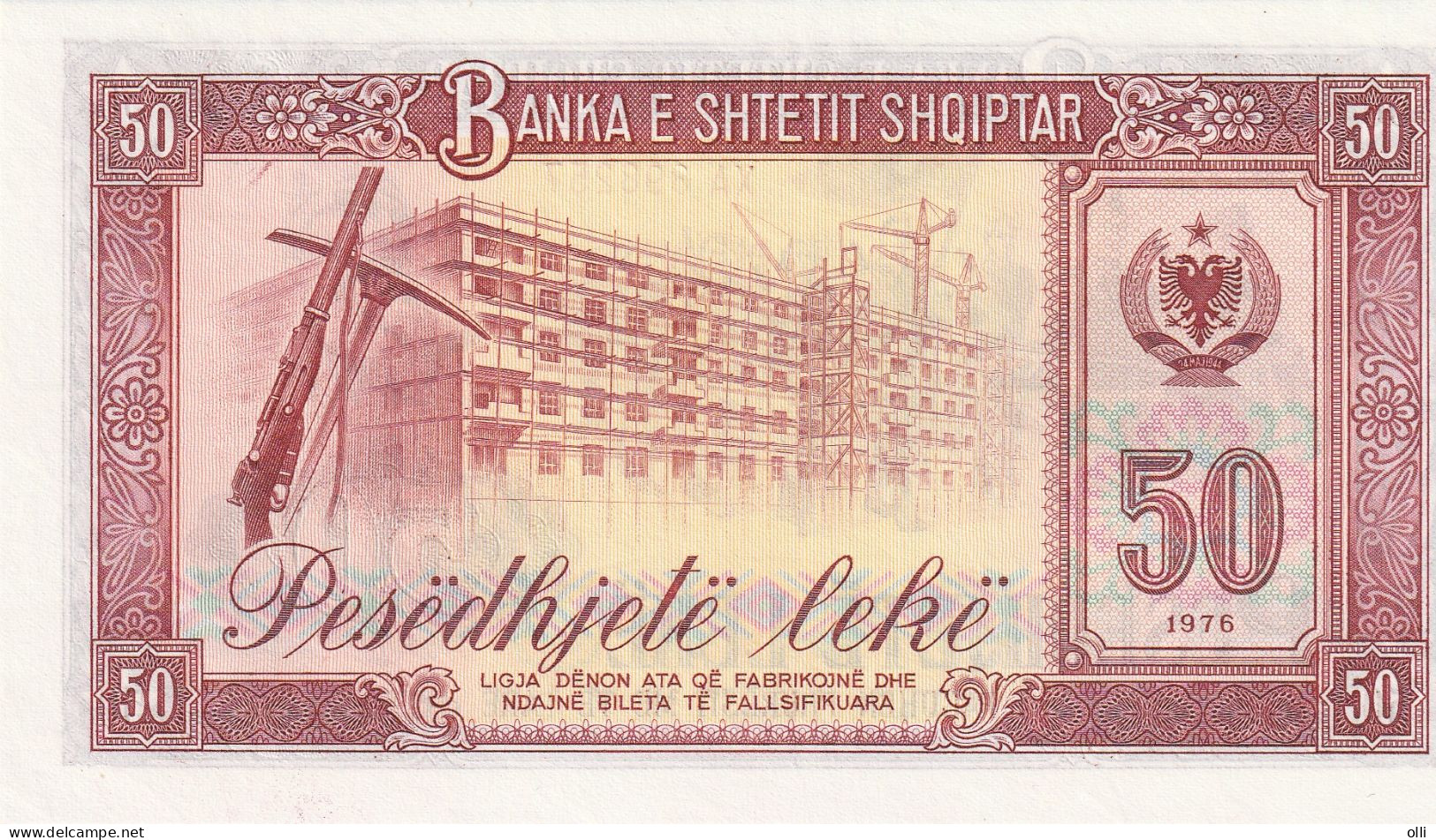 Albania 50 Leke 1976 P-45a UNC - Albania