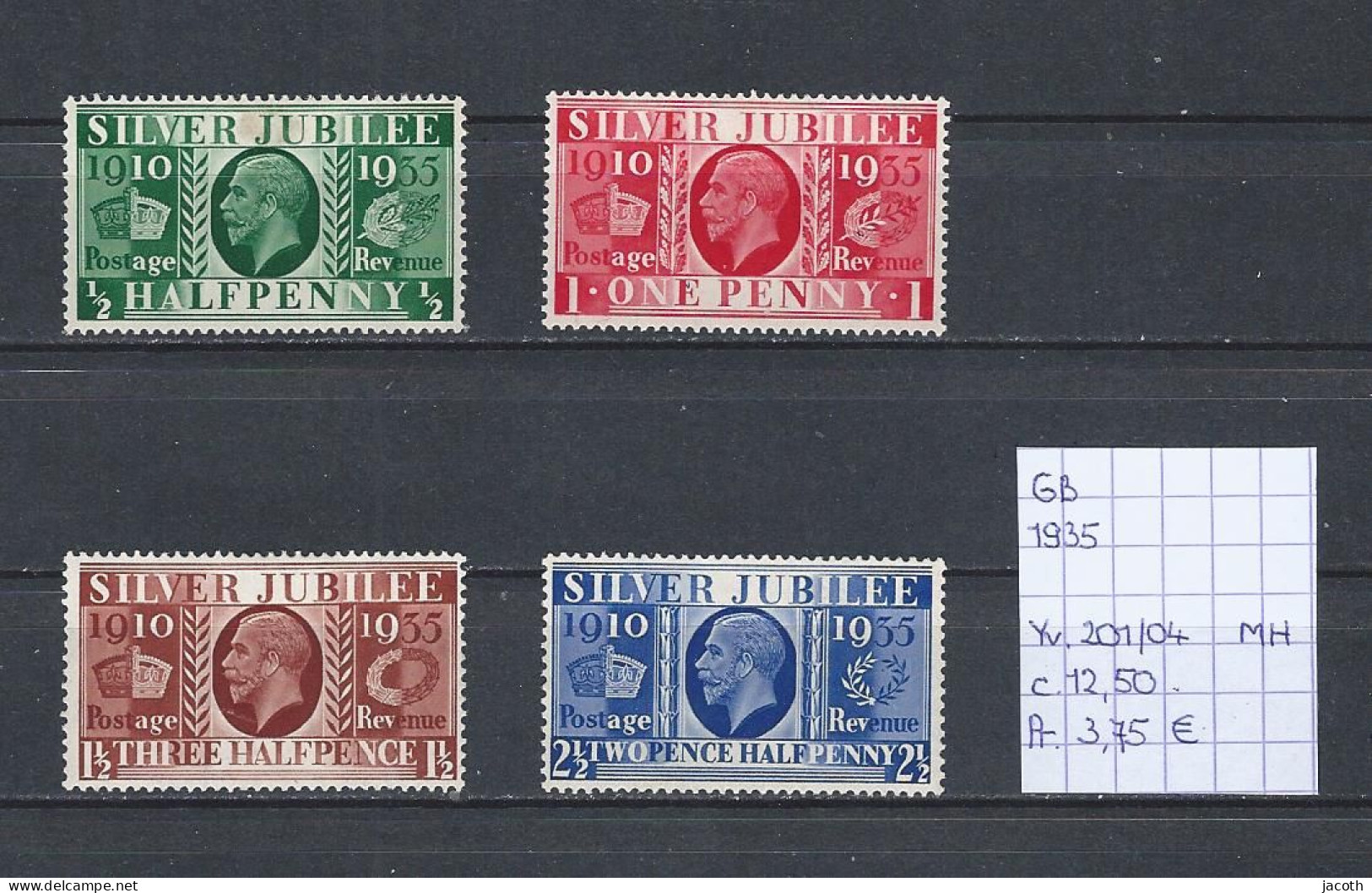 (TJ) GB 1935 - YT 201/04 (postfris Met Plakker/neuf Avec Charnière/MH) - Unused Stamps