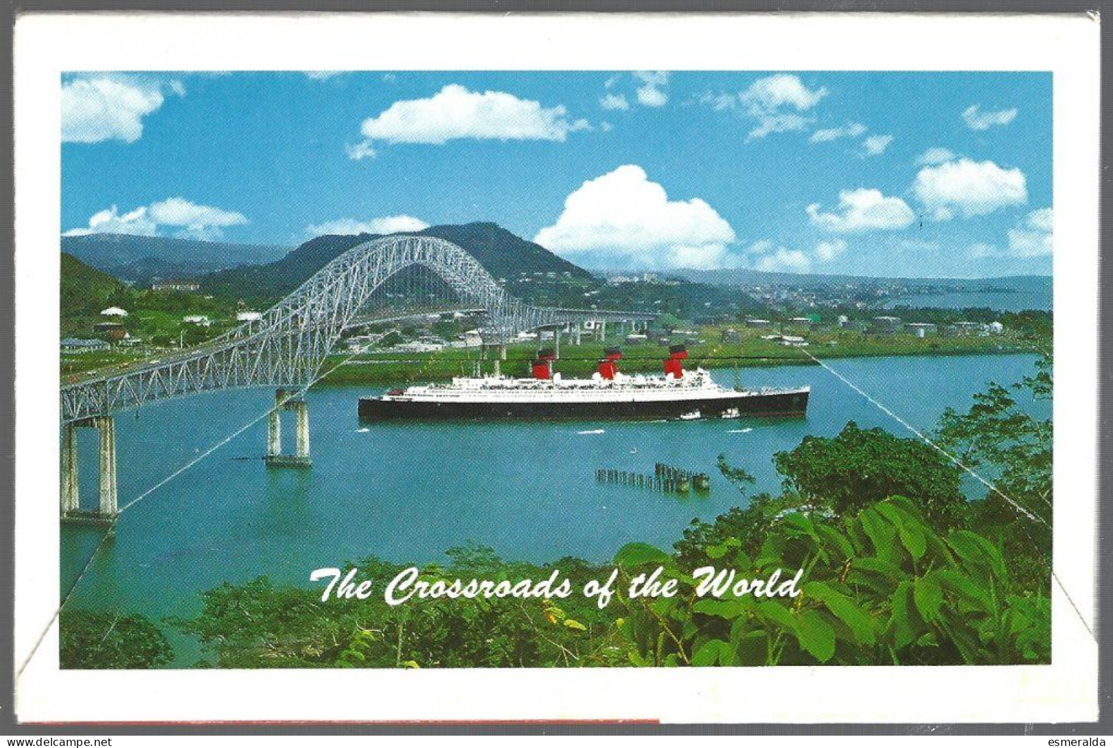 (PAN) CP The Panama Canal. Booklet 7 View Recto/verso : Ships,bridge. Unused - Panama