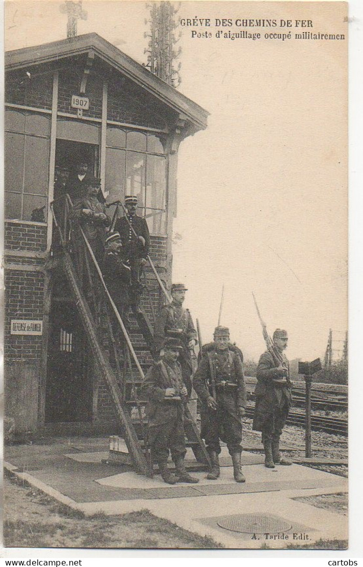 GREVE Des CHEMINS DE FER DU NORD : Poste D'Aiguillage Occupé Militairement (Epinay-sur-Seine) - Streiks