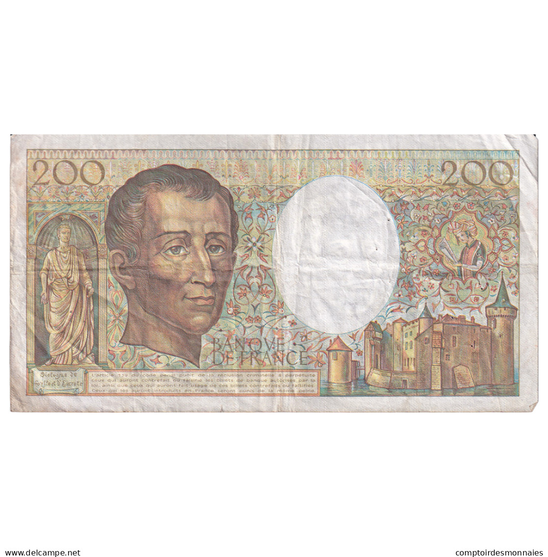 France, 200 Francs, Montesquieu, 1983, T.021, TTB, Fayette:70.3, KM:155a - 200 F 1981-1994 ''Montesquieu''