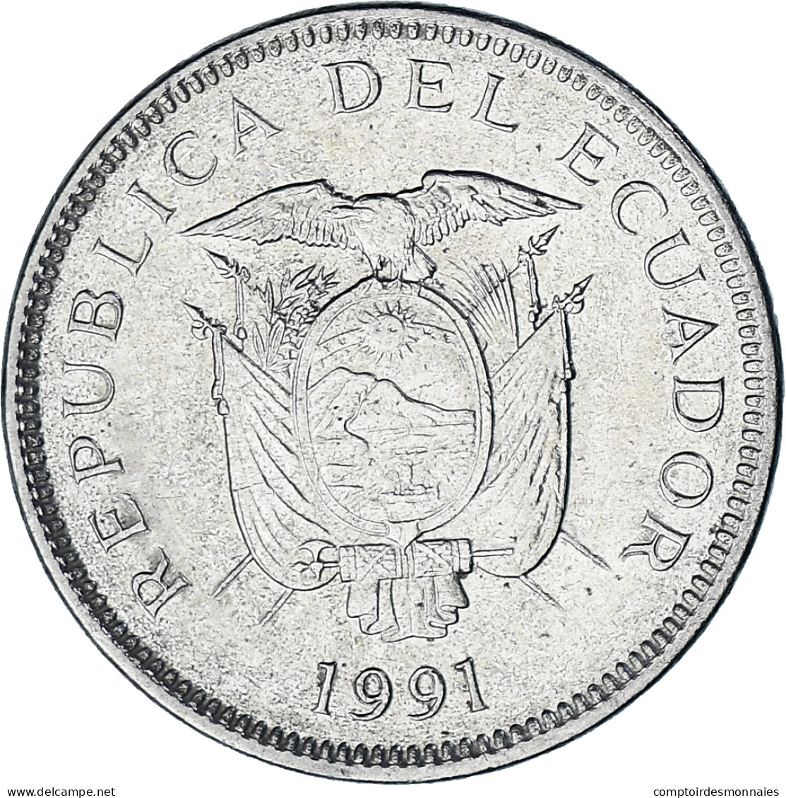 Équateur, 5 Sucres, Cinco, 1991 - Equateur