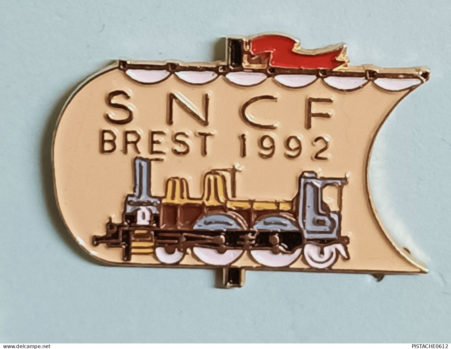 Pin's TGV Train SNCF Brest 1992 Voile De Bateau - TGV