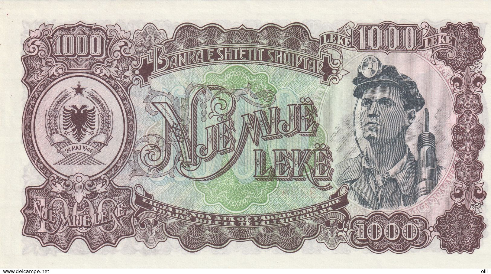 Albania 1000 Leke 1957 P-32 UNC - Albanien