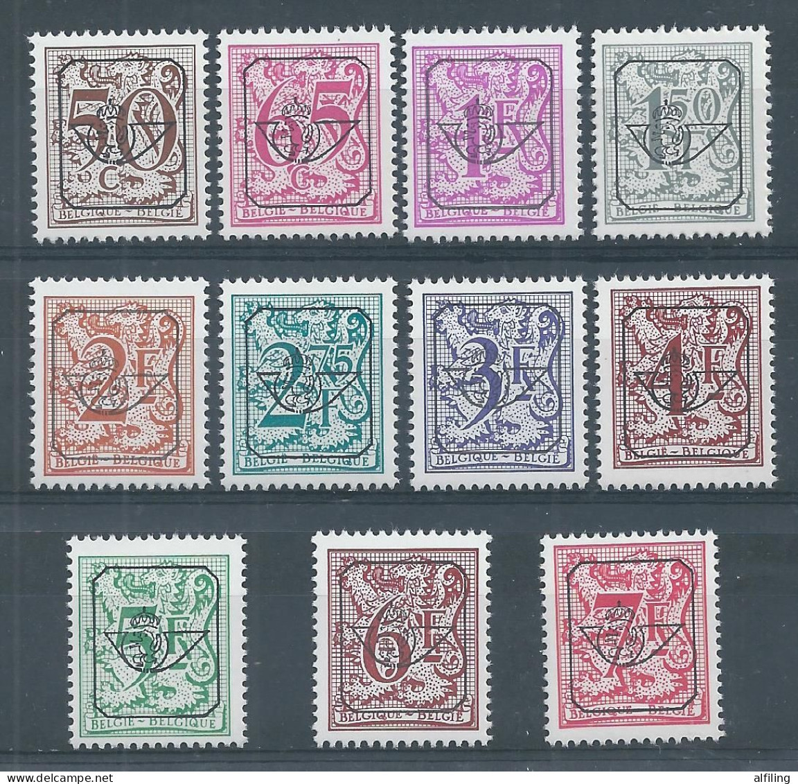 PRE 62 P4  806/812 **      Prix émission + 0.25 € - Typos 1967-85 (Lion Et Banderole)