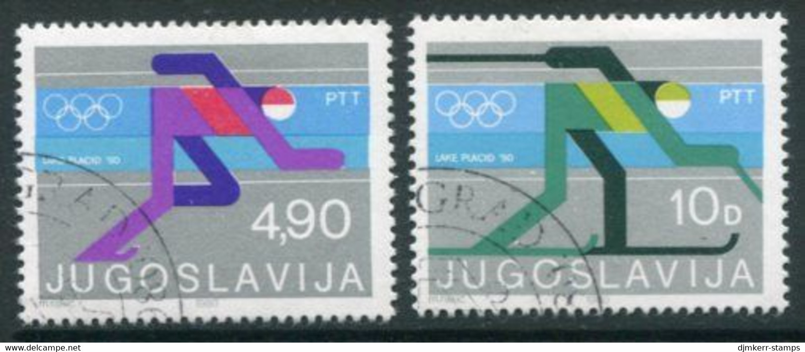 YUGOSLAVIA 1980 Winter Olympic Games Used*.  Michel 1821-22 - Used Stamps