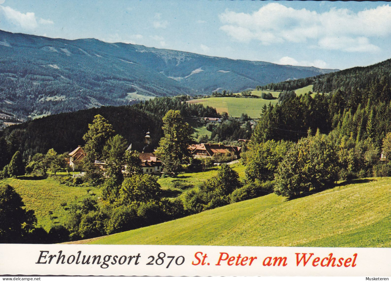 Austria PPC Erholungsort 2870 St. Peter Am Wechsel ASPANGBERG 1980 To Denmark (2 Scans) - Neunkirchen