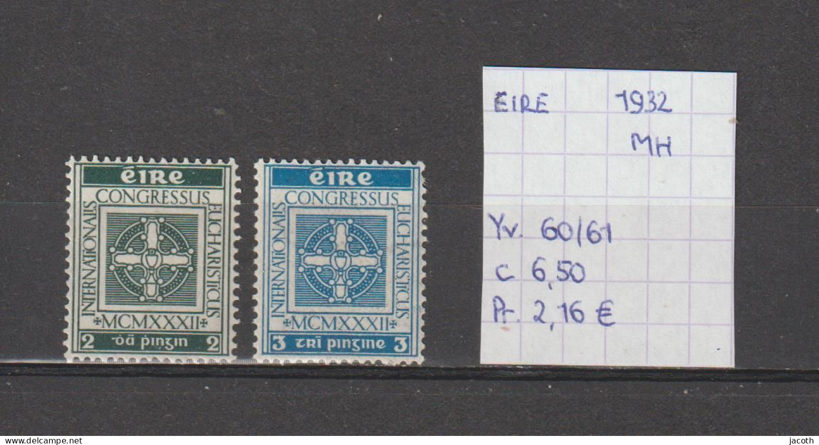 (TJ) Eire 1932 - YT 60/61 (postfris Met Plakker/neuf Avec Charnière/MH) - Ongebruikt