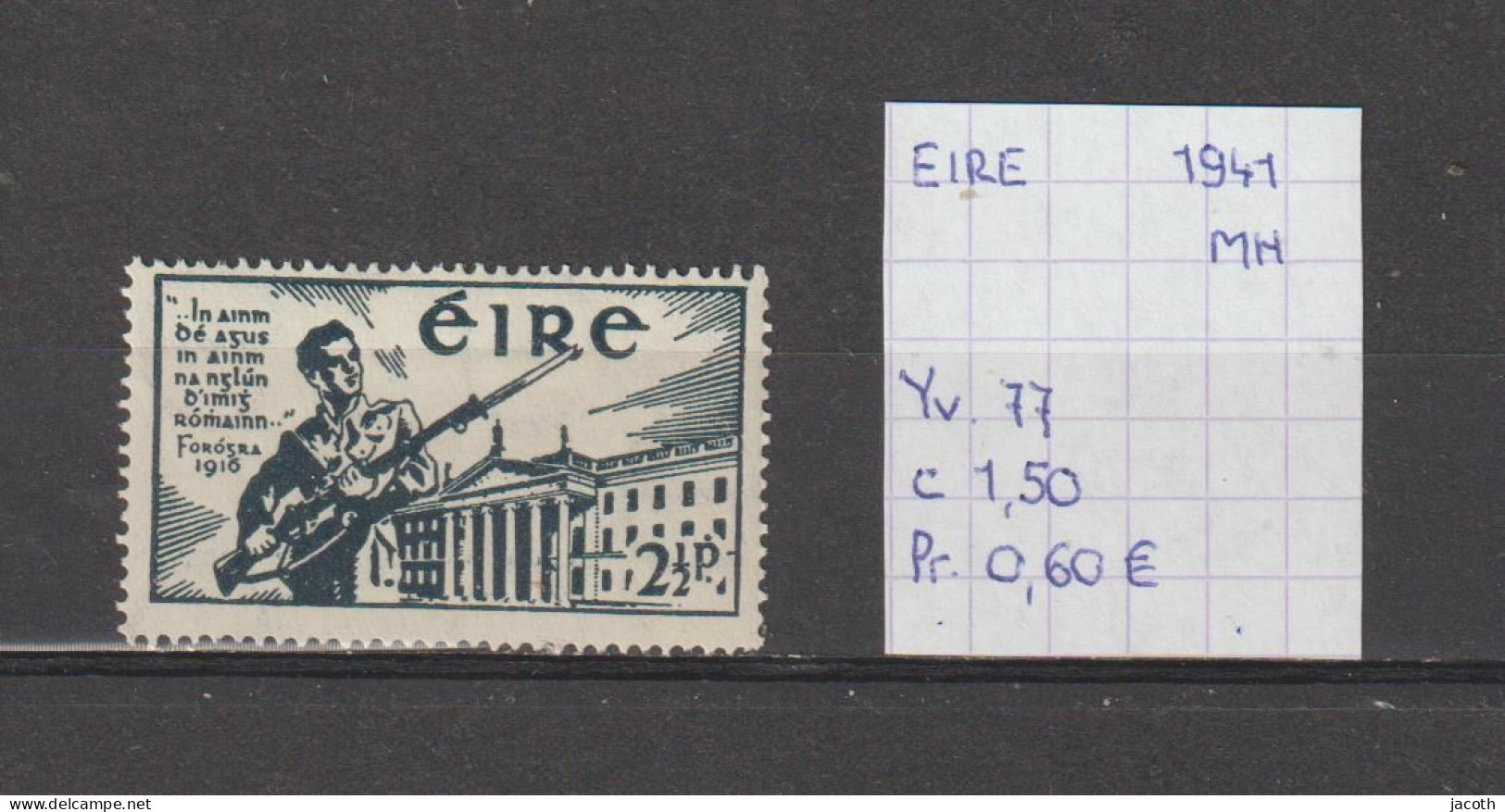 (TJ) Eire 1941 - YT 77 (postfris Met Plakker/neuf Avec Charnière/MH) - Nuevos
