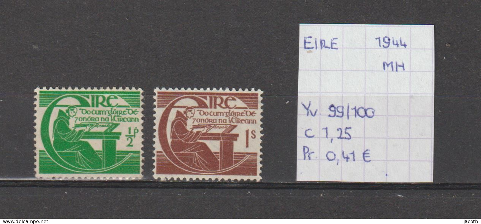(TJ) Eire 1944 - YT 99/100 (postfris Met Plakker/neuf Avec Charnière/MH) - Nuovi