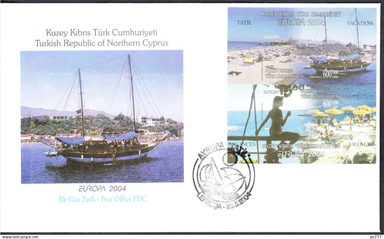 KK-219 NORTHERN CYPRUS EUROPA CEPT F.D.C. - Lettres & Documents