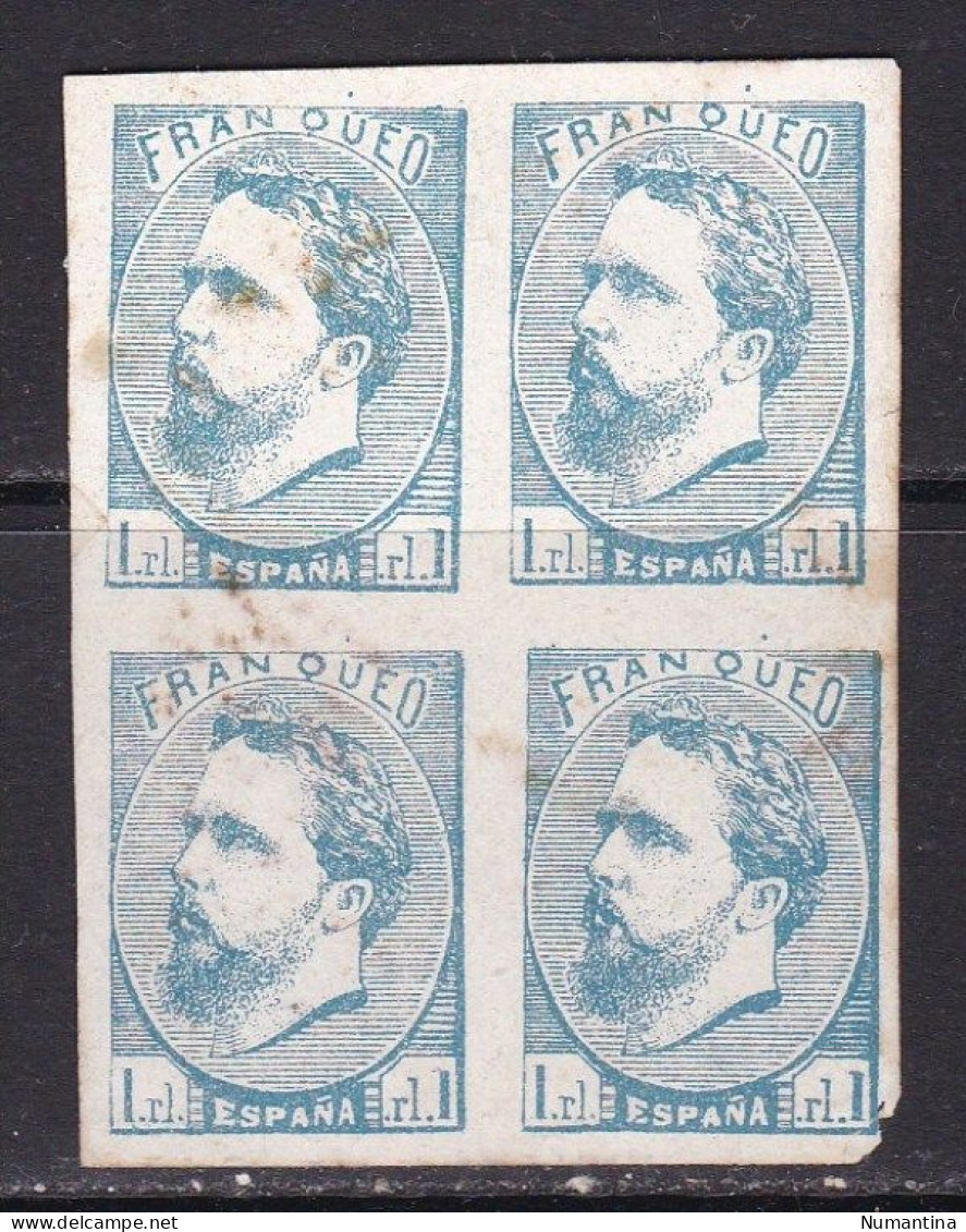 1873 - España - Edifil 156 - Carlos VII - Bloque 4 - Falsos - Unused Stamps