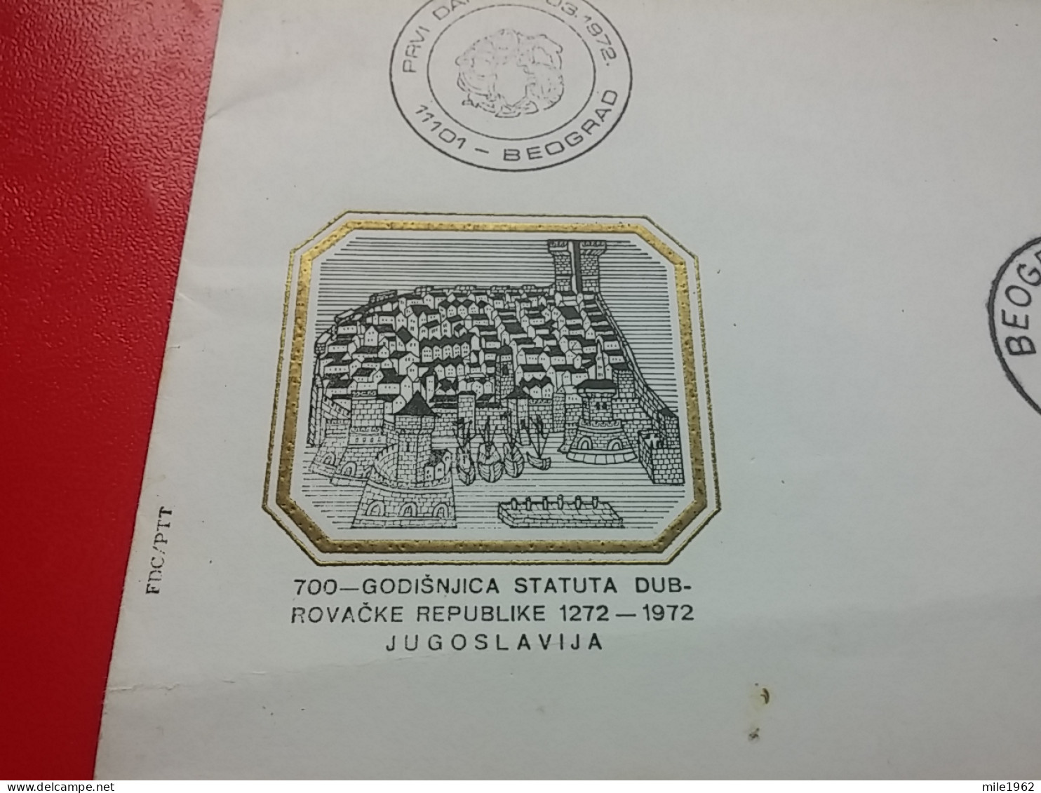 KOV 704-2 - Letter, Lettre, YUGOSLAVIA, BLANK, BLANC, Dubrovnik, Dubrovacka Republika Yubilee - Brieven En Documenten