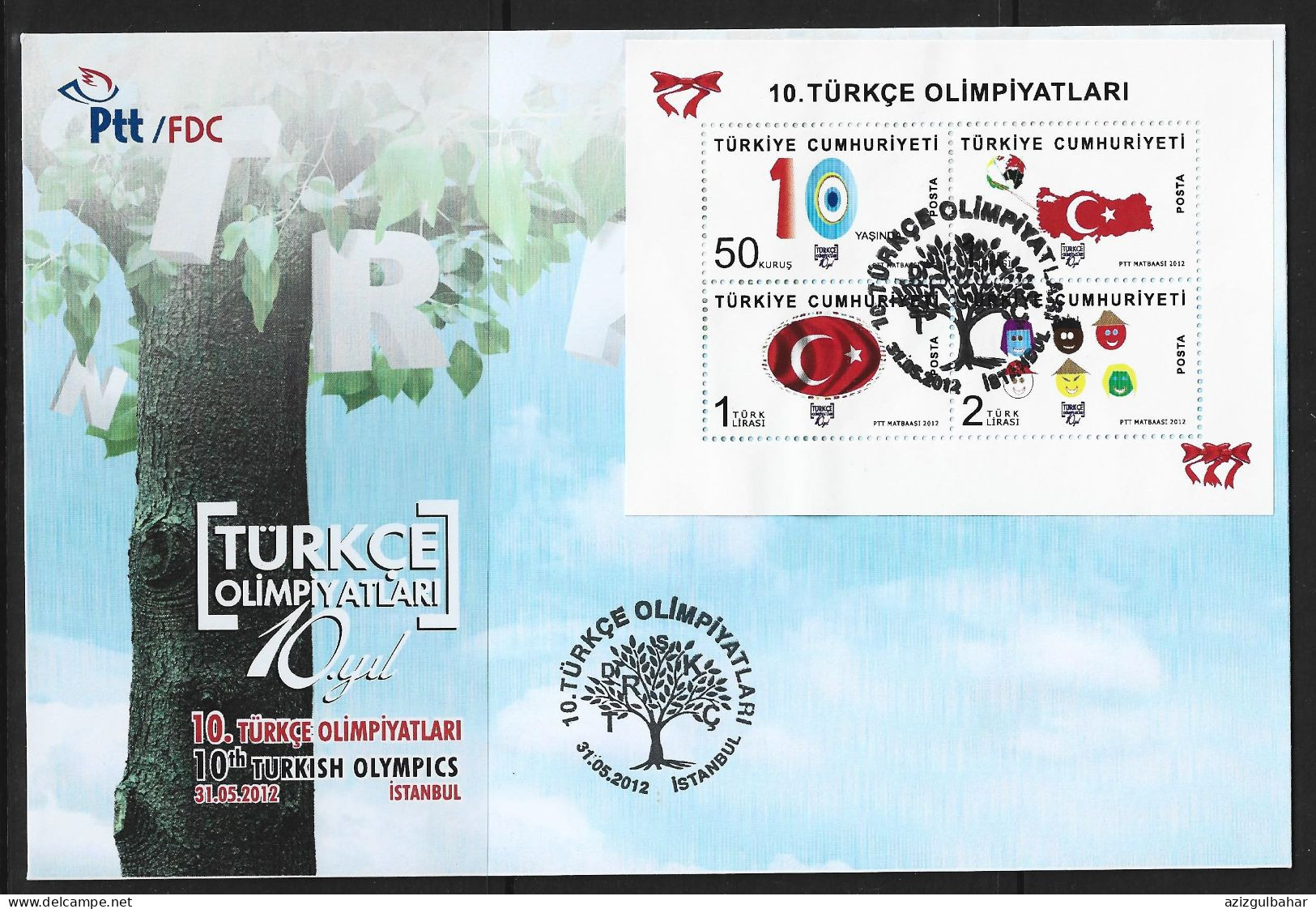 2012 - 10TH TURKISH OLYMPICS 31 MAY 2012 - FDC - FDC