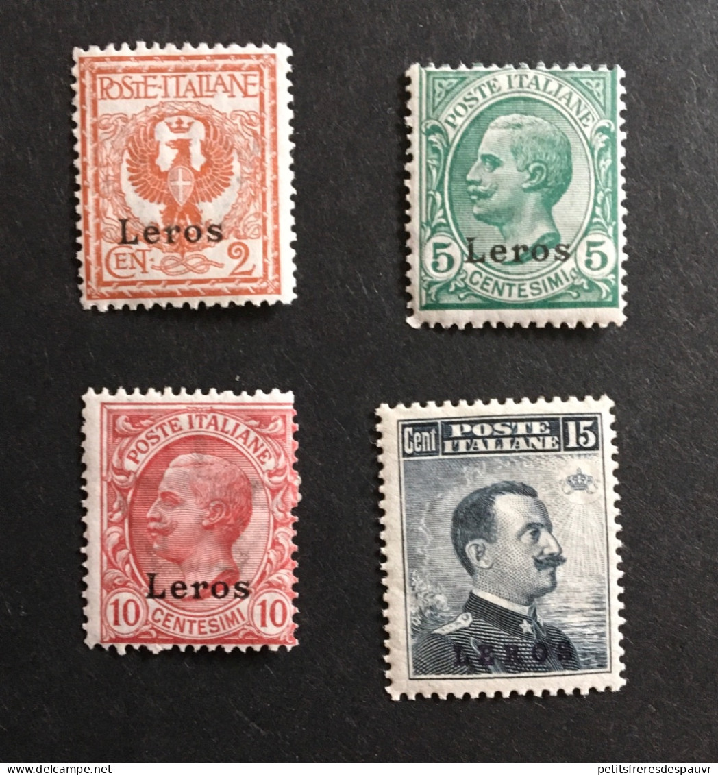 ITALIA Lero - 1912 YT 1 à 4 (4 Valeurs) Neufs Sans Charnière MNH ** - Cote 140E - Egeo (Lero)