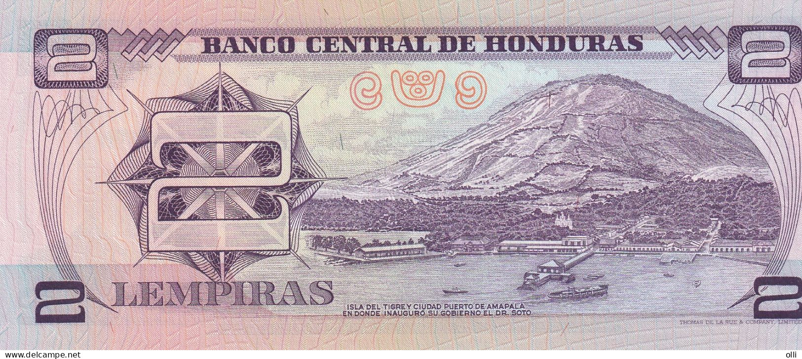 HONDURAS 2 LEMPIRAS 1976 P- 61 UNC - Honduras