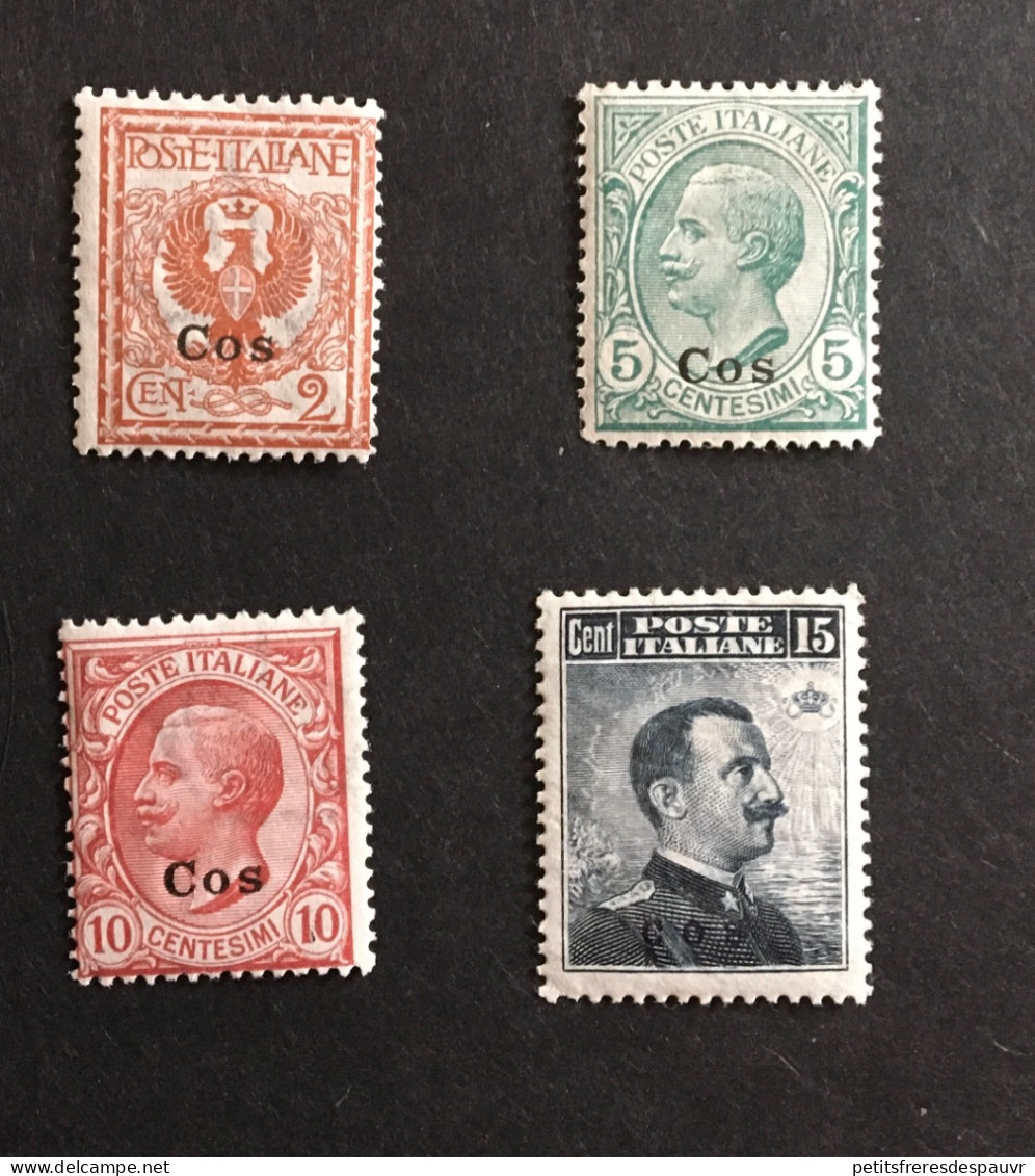 ITALIA Coo - 1912 YT 1 à 4 (4 Valeurs) Neufs Sans Charnière MNH ** - Cote 214E - Egée (Coo)