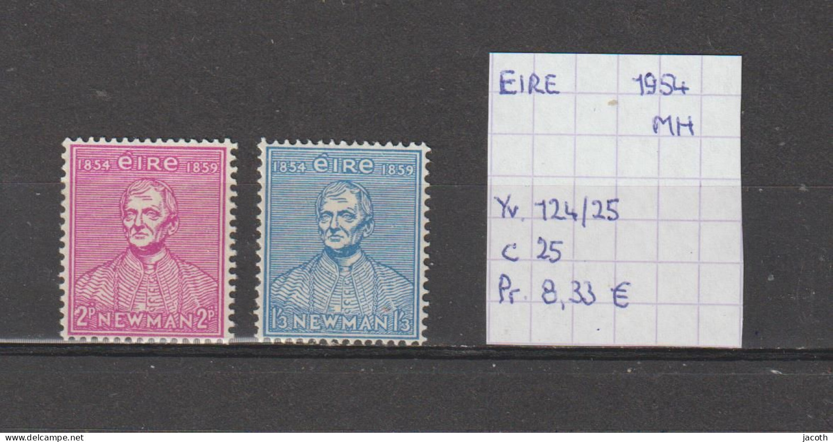 (TJ) Eire 1954 - YT 124/25 (postfris Met Plakker/neuf Avec Charnière/MH) - Ongebruikt