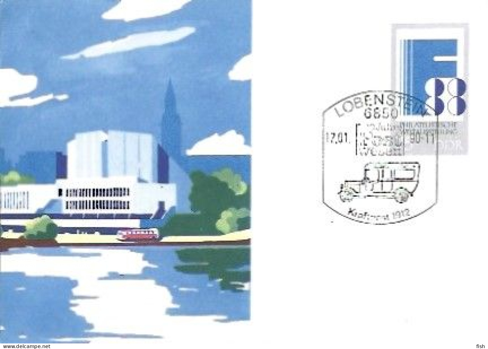 Germany & Briefmarken Weltausstellung, Fhilatelistissche Weitausstelling, DDR Lobensten 1990 (7979) - Cartes Postales - Oblitérées