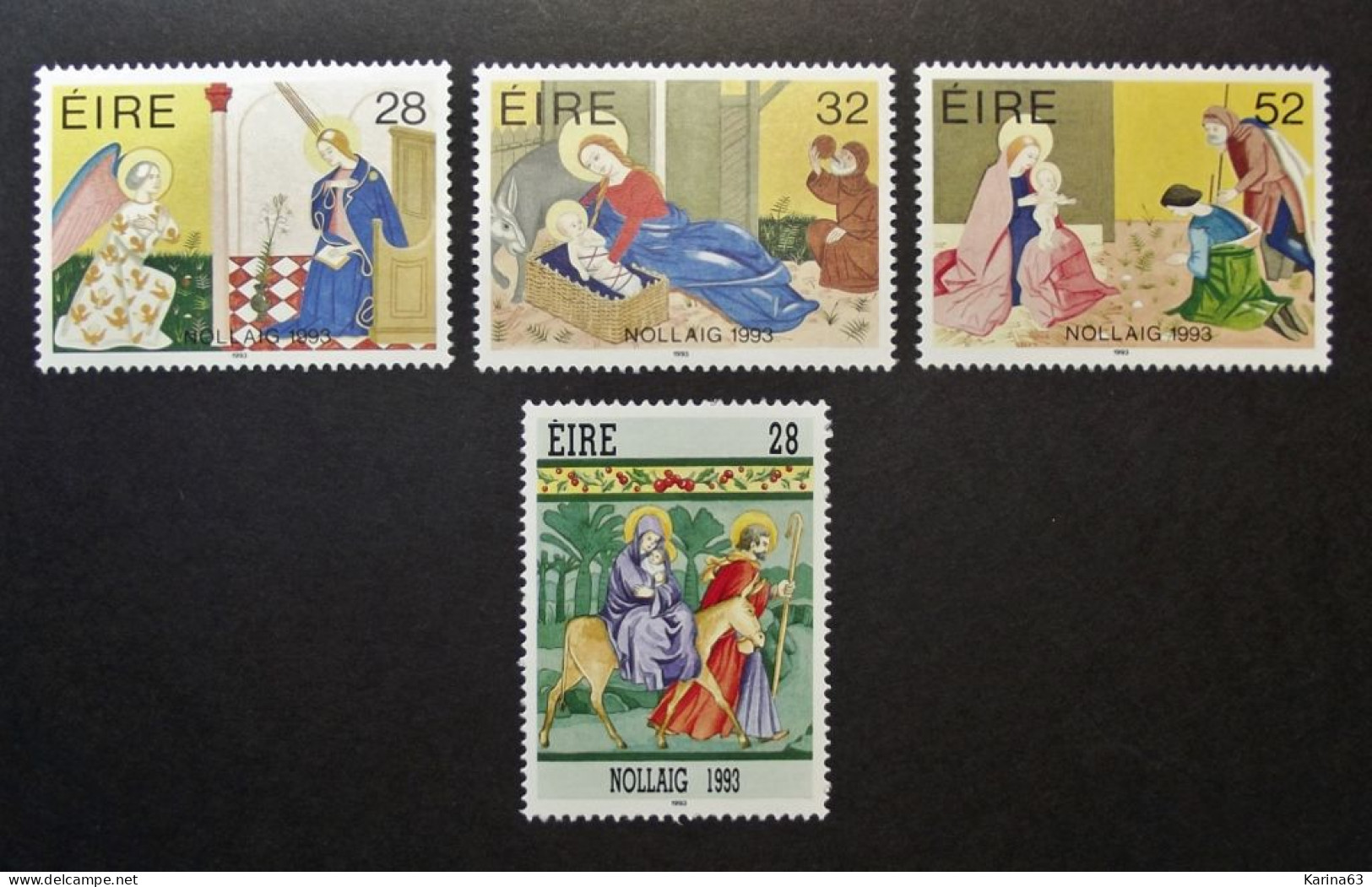 Ireland - Irelande - Eire - 1993 - Y&T N° 842 / 845 ( 4 Val.)  Christmas - Noel - Kerstmis - MNH - Postfris - Neufs