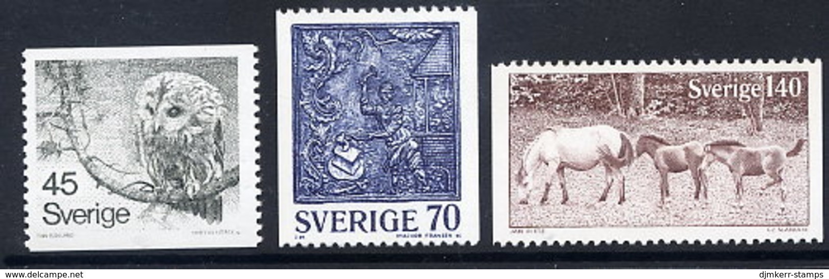 SWEDEN 1977 Definitive: Nature And Handicrafts Set MNH / **.  Michel 991-93 - Ungebraucht