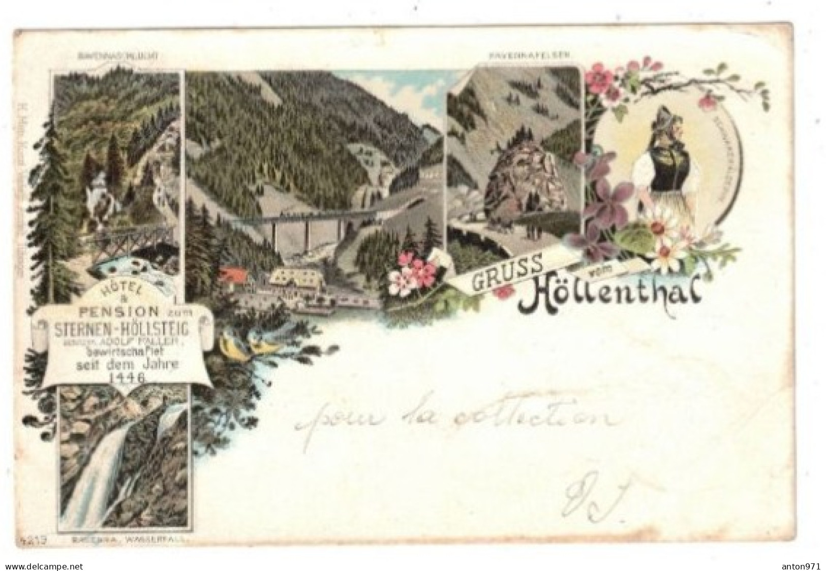 ALLEMAGNE  --  Gruss Aus HÖLLENTHAL  --  1897  -- - Höllental