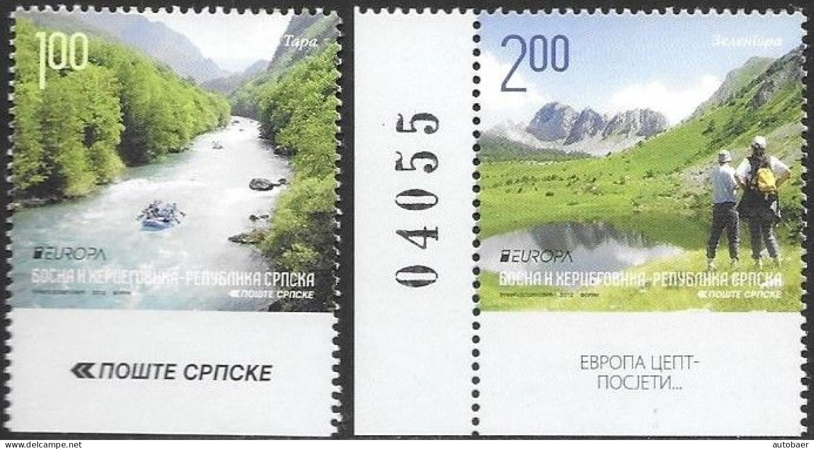 Bosna Bosnia Bosnien Serbia Serba 2012 Europa Cept Michel 563-64Du ** MNH Neuf Postfrisch Unperforated At Bottom - 2012