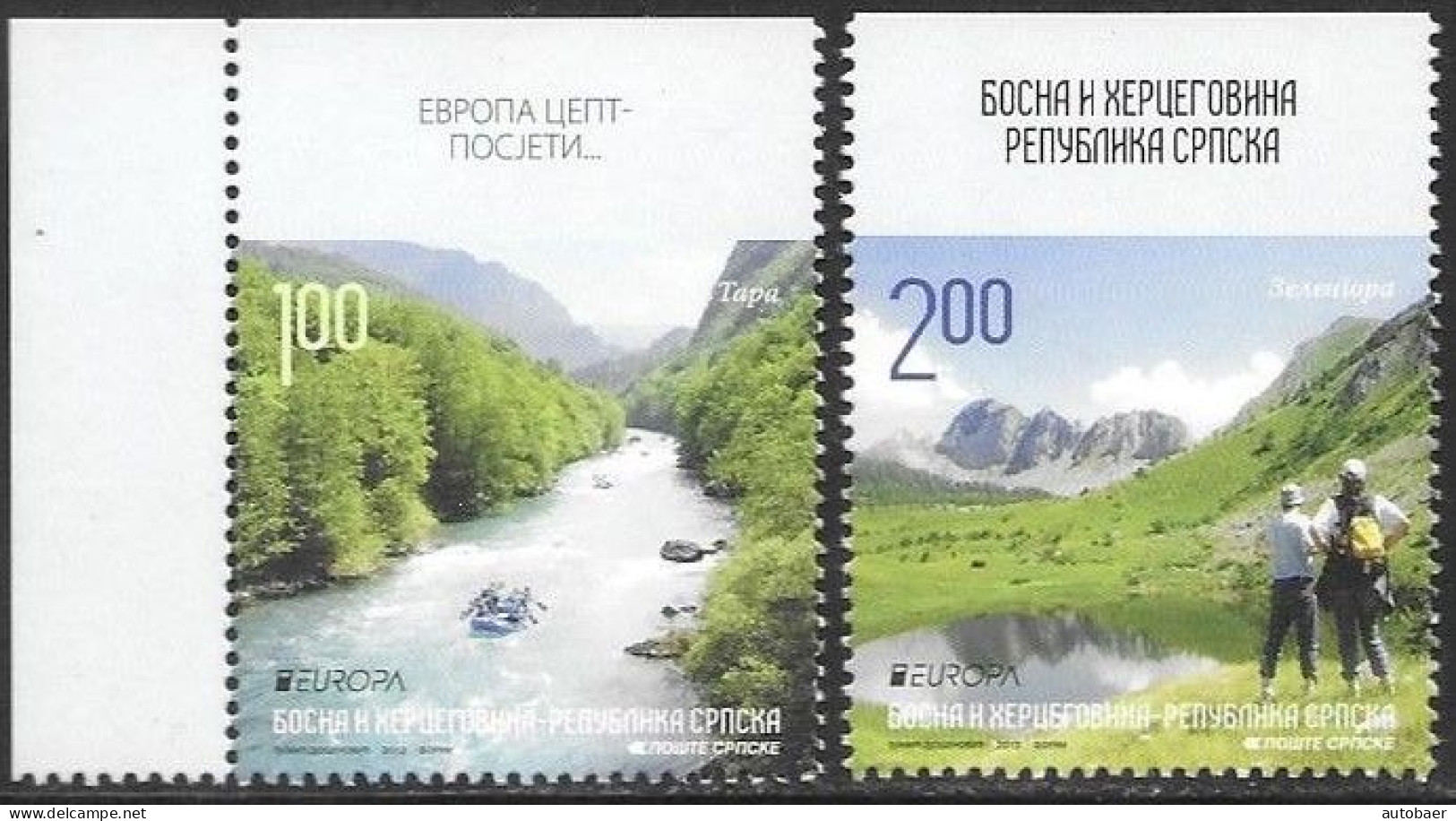 Bosna Bosnia Bosnien Serbia Serba 2012 Europa Cept Michel 563-64Do ** MNH Neuf Postfrisch Unperforated On Top - 2012