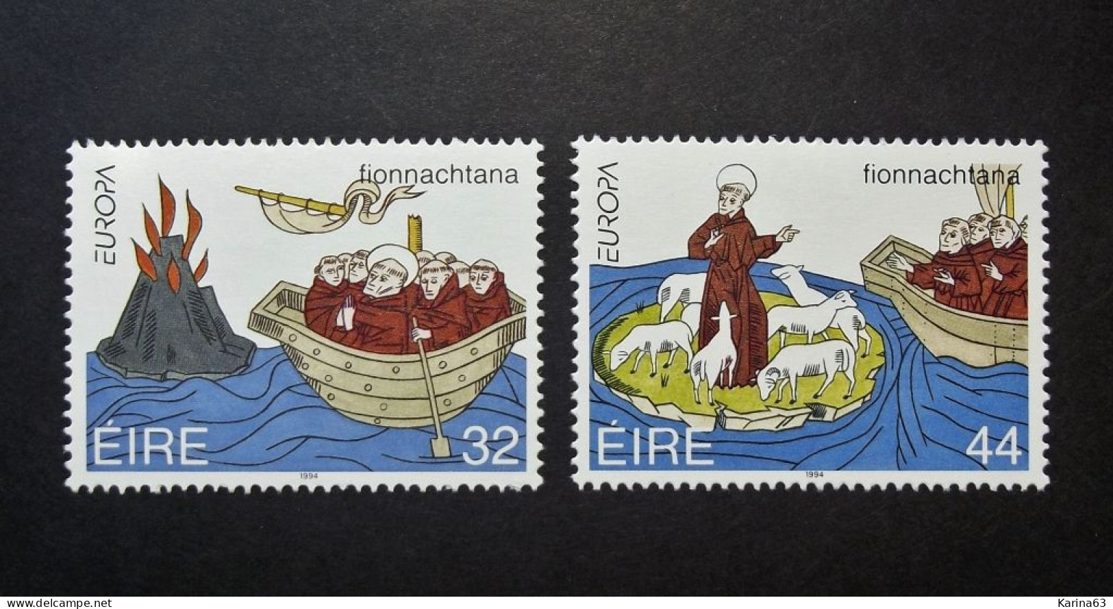 Ireland - Irelande - Eire - 1994 - Y&T N° 858 - 859  ( 2 Val.) History - Irish Monks - Europe - MNH - Postfris - Neufs