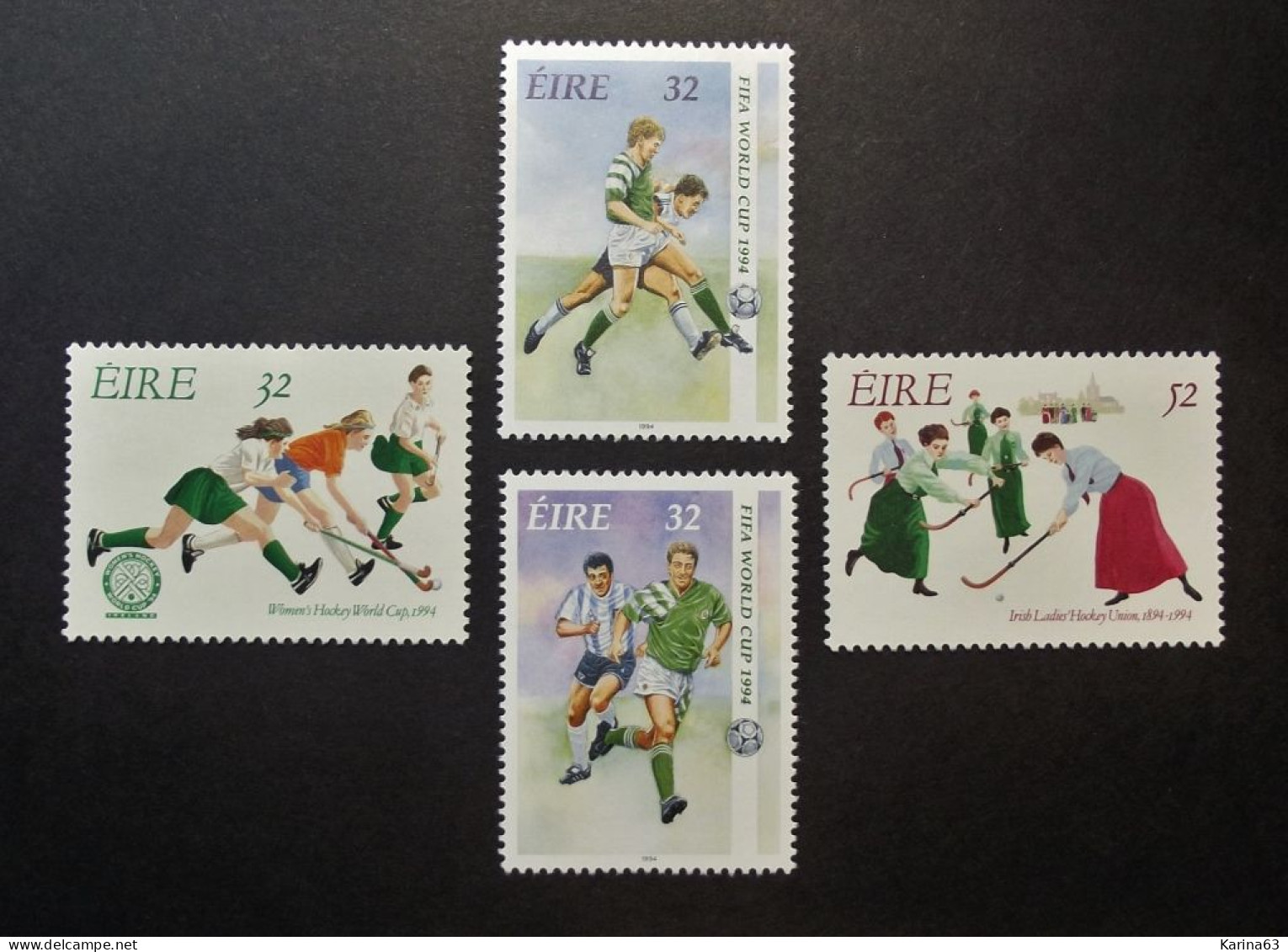 Ireland - Irelande - Eire - 1994 - Y&T N° 860 - 863  ( 4 Val.) Sports - Football - Hockey - MNH - Postfris - Neufs