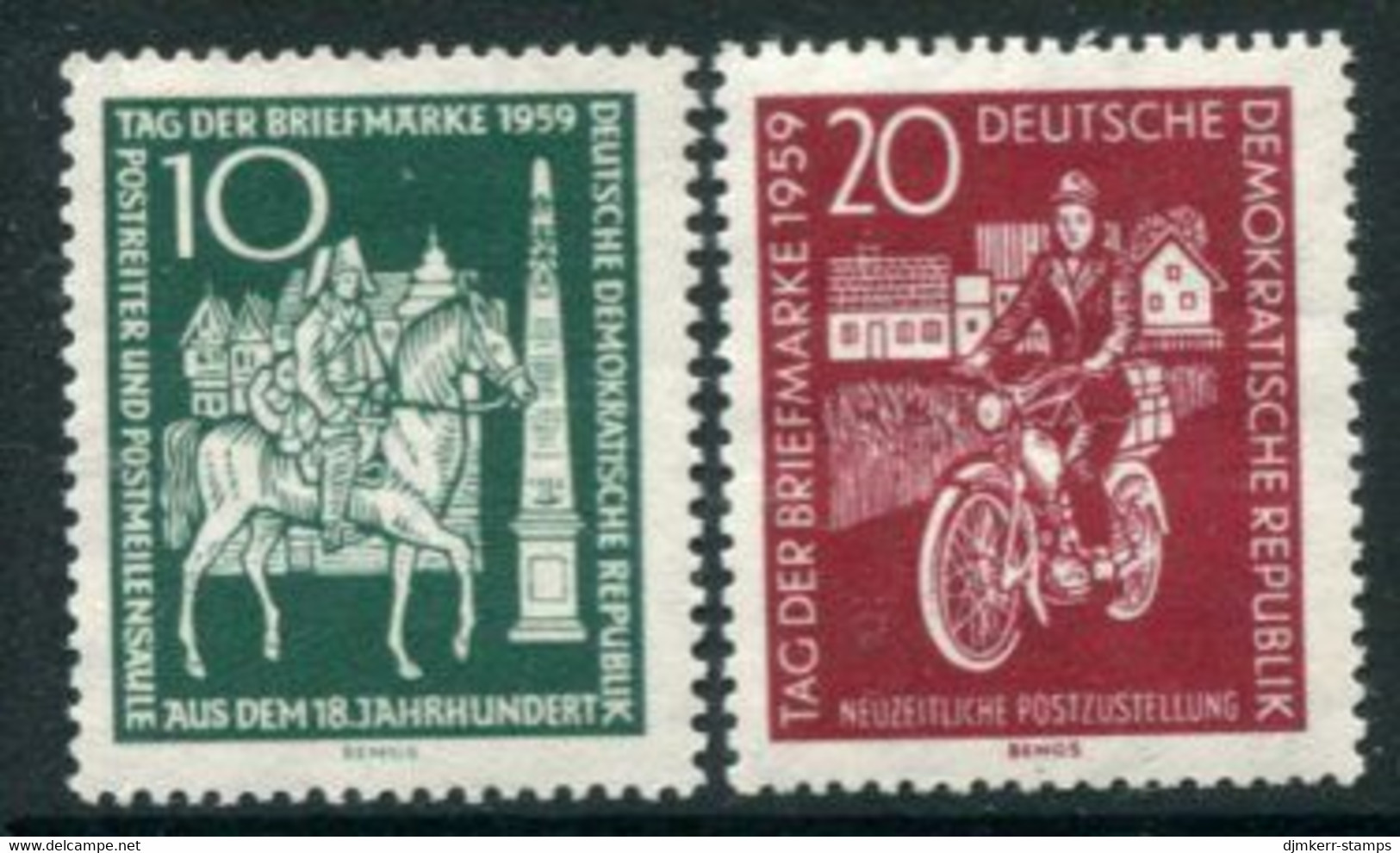 DDR / E. GERMANY 1959 Stamp Day MNH / **.  Michel  735-36 - Nuevos