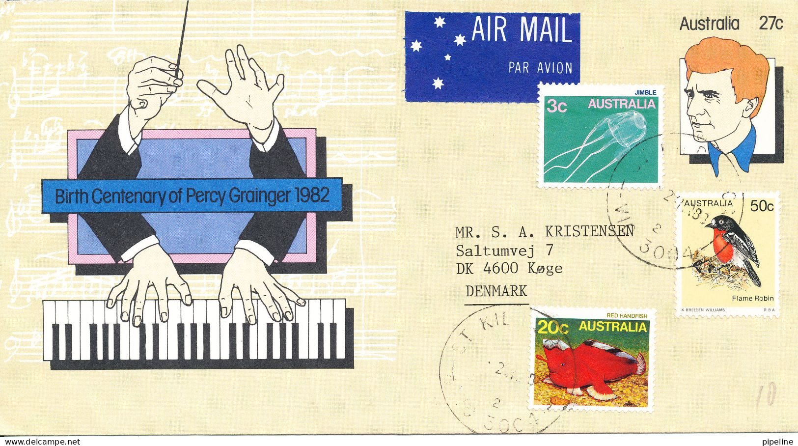 Australia Uprated Aerogramme Sent To Denmark 2-3-1983 - Aérogrammes