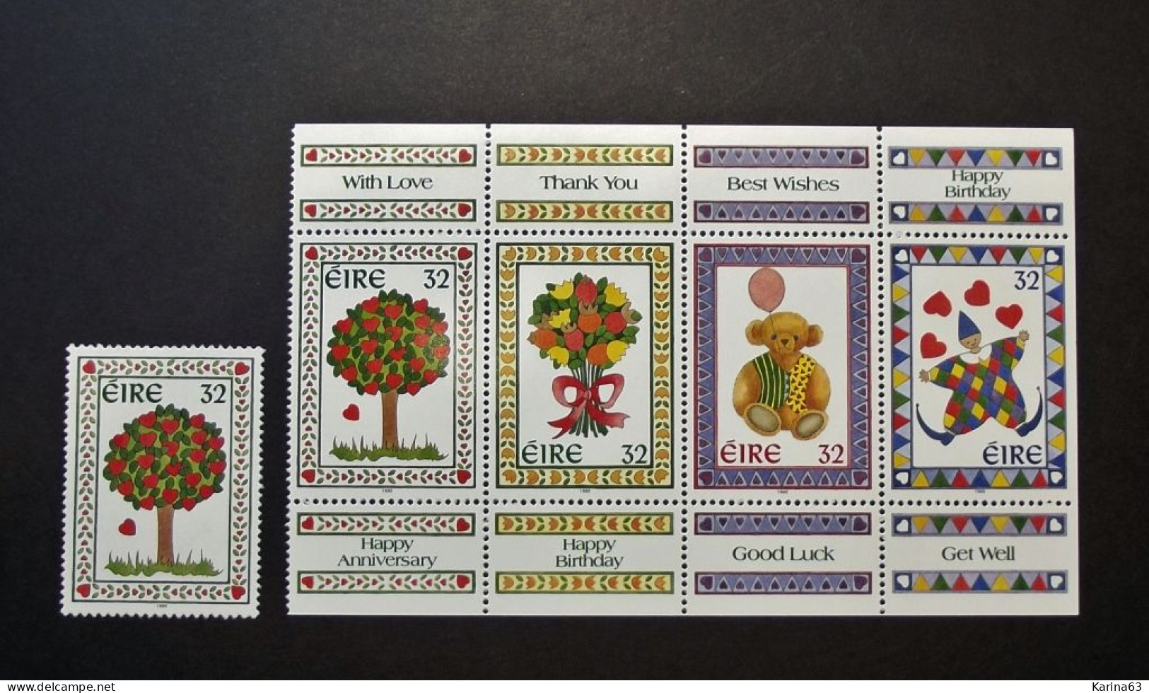 Ireland - Irelande - Eire - 1995 - Y&T N° 885 / 888 ( 5 Val.) - Timbres D'Amour - Love Messages - MNH - Postfris - Neufs