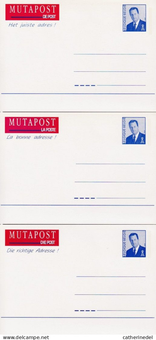 Année  1996 :  Cartes Avis De Changement D'adresse -  3 Langues - Adressenänderungen