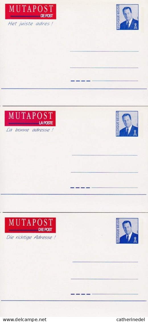 Année  1996 :  Cartes Avis De Changement D'adresse -  3 Langues - Addr. Chang.