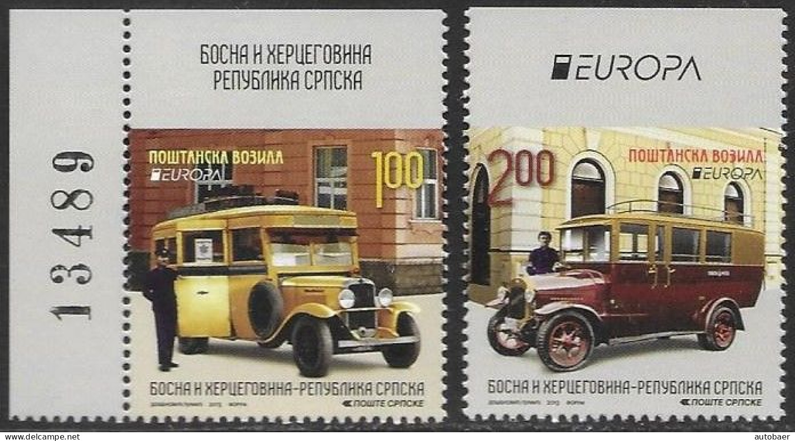 Bosna Bosnia Bosnien Serbia Serba 2013 Europa Cept Michel 592-93Do ** MNH Neuf Postfrisch Unperforated On Top - 2013