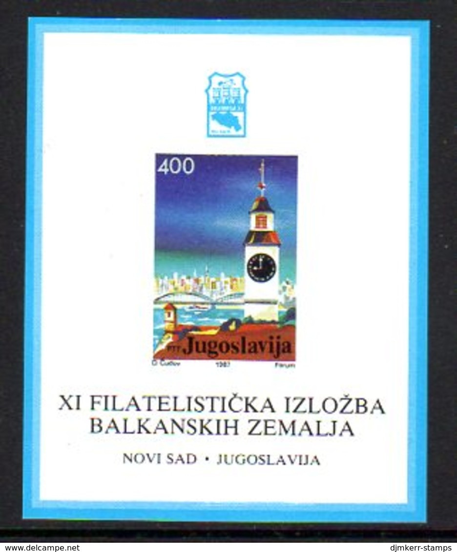 YUGOSLAVIA 1987  BALKANFILA XI Exhibition Block MNH / **.  Michel Block 30 - Hojas Y Bloques