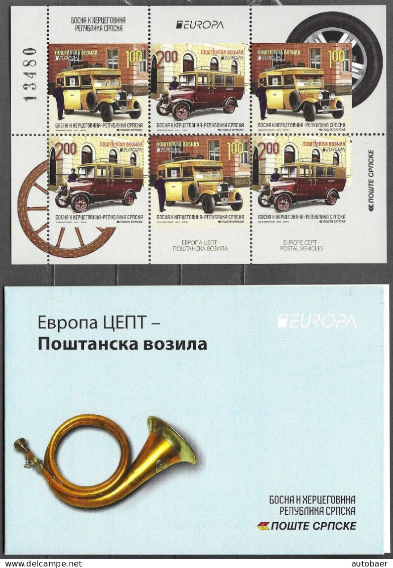 Bosna Bosnia Bosnien Serbia Serba 2013 Europa Cept Michel MH 16 (592-93Do/Du) Carnet Booklet ** MNH Neuf Postfrisch - 2013